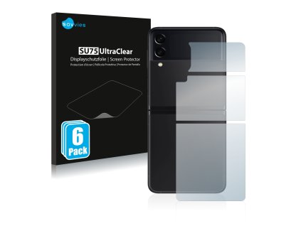 Samsung Galaxy Z Flip 3 5G (Hátlapi) típusú telefonhoz 6db-os Savvies SU75 kijelzőfólia