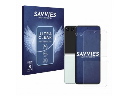 Samsung Galaxy Z Flip 5 (Előlapi + Kamera) típusú telefonhoz 6db-os Savvies SU75 kijelzőfólia