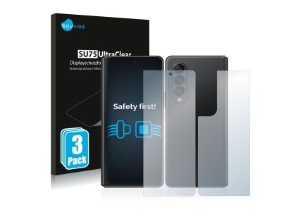 Samsung Galaxy Z Fold 3 5G (Előlapi + Hátlapi) típusú telefonhoz 6db-os Savvies SU75 kijelzőfólia