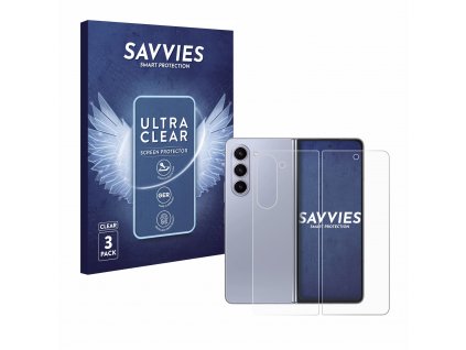 Samsung Galaxy Z Fold 5 (Előlapi + Hátlapi) típusú telefonhoz 6db-os Savvies SU75 kijelzőfólia