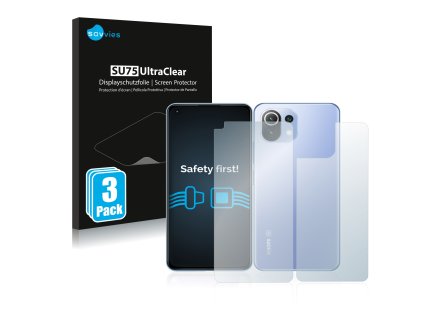 Xiaomi 11 Lite 5G NE (Előlapi + Hátlapi) típusú telefonhoz 6db-os Savvies SU75 kijelzőfólia