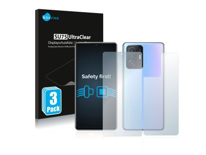 Xiaomi 11T (Előlapi + Hátlapi) típusú telefonhoz 6db-os Savvies SU75 kijelzőfólia