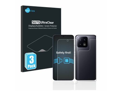 Xiaomi 13 (Előlapi + Hátlapi) típusú telefonhoz 6db-os Savvies SU75 kijelzőfólia