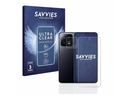 Xiaomi 13 (Előlapi + Kamera) típusú telefonhoz 6db-os Savvies SU75 kijelzőfólia