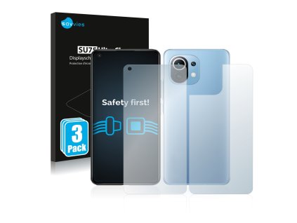 Xiaomi Mi 11 Lite (Előlapi + Hátlapi) típusú telefonhoz 6db-os Savvies SU75 kijelzőfólia