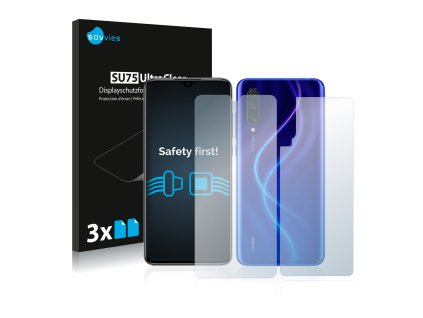 Xiaomi Mi 9 Lite (Előlapi + Hátlapi) típusú telefonhoz 6db-os Savvies SU75 kijelzőfólia