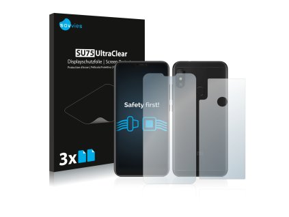 Xiaomi Mi A2 Lite (Előlapi + Hátlapi) típusú telefonhoz 6db-os Savvies SU75 kijelzőfólia