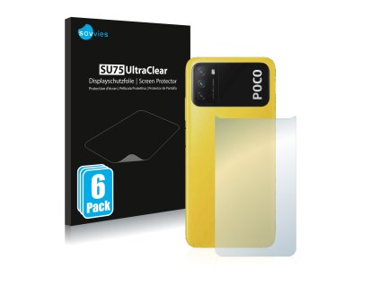 Xiaomi Poco M3 (Hátlapi) típusú telefonhoz 6db-os Savvies SU75 kijelzőfólia