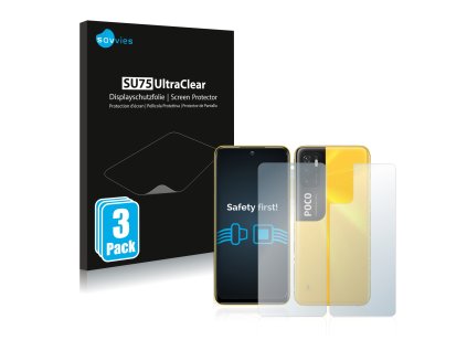 Xiaomi Poco M3 Pro (Előlapi + Hátlapi) típusú telefonhoz 6db-os Savvies SU75 kijelzőfólia