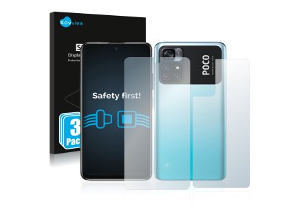 Xiaomi Poco M4 Pro 5G (Előlapi + Hátlapi) típusú telefonhoz 6db-os Savvies SU75 kijelzőfólia