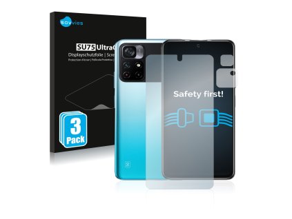 Xiaomi Poco M4 Pro 5G (Előlapi + Kamera) típusú telefonhoz 6db-os Savvies SU75 kijelzőfólia