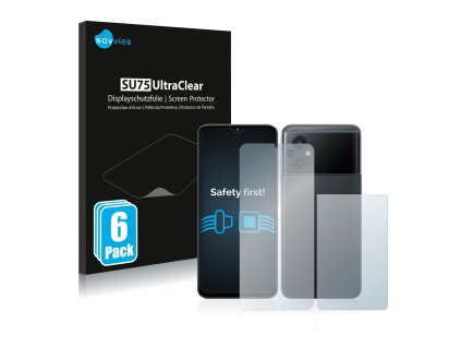 Xiaomi Poco M5 (Előlapi + Hátlapi) típusú telefonhoz 6db-os Savvies SU75 kijelzőfólia
