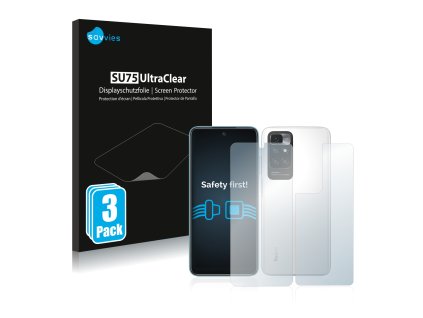 Xiaomi Redmi 10 (Előlapi + Hátlapi) típusú telefonhoz 6db-os Savvies SU75 kijelzőfólia