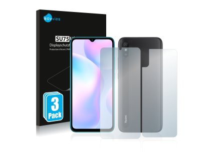 Xiaomi Redmi 9A (Előlapi + Hátlapi) típusú telefonhoz 6db-os Savvies SU75 kijelzőfólia