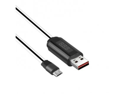 Hoco U29 időzítős, LED kijelzős micro USB kábel 1M, fehér