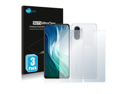 Xiaomi Redmi K40 (Előlapi + Hátlapi) típusú telefonhoz 6db-os Savvies SU75 kijelzőfólia