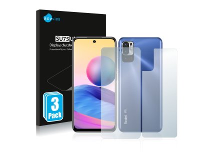 Xiaomi Redmi Note 10 5G (Előlapi + Hátlapi) típusú telefonhoz 6db-os Savvies SU75 kijelzőfólia