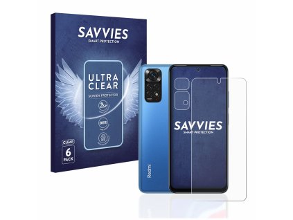 Xiaomi Redmi Note 11 (Előlapi + Kamera) típusú telefonhoz 6db-os Savvies SU75 kijelzőfólia