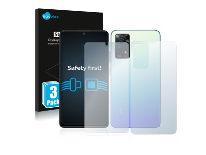 Xiaomi Redmi Note 11 Pro (Előlapi + Hátlapi) típusú telefonhoz 6db-os Savvies SU75 kijelzőfólia