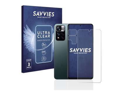 Xiaomi Redmi Note 11 Pro +  5G (Előlapi + Kamera) típusú telefonhoz 6db-os Savvies SU75 kijelzőfólia