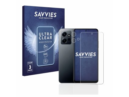 Xiaomi Redmi Note 12 4G (Előlapi + Kamera) típusú telefonhoz 6db-os Savvies SU75 kijelzőfólia
