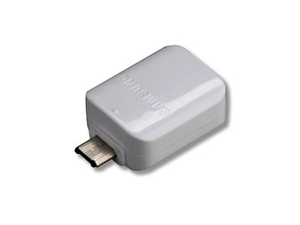 Samsung eredeti, gyári OTG adapter, Micro USB (fiú) - USB (lány) (UG930), fehér