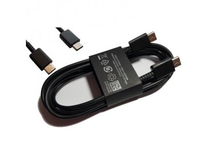 Samsung eredeti, gyári S21, S22 Type-C - Type-C kábel 25W | 3A | 1,8M (DW767JBE), fekete