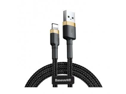 Apple iPhone 5, 6, 7, 8, X, 11, 12 Baseus Cafule 1,5A Lightning - USB kábel 2M (CALKLF-CV1), fekete - arany