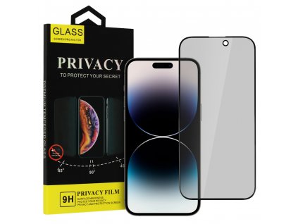 Apple iPhone 13 Pro Max (6.7) típusú telefonhoz 5D betekintésgátló ütésálló üvegfólia, fekete