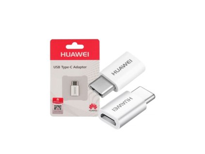 Huawei eredeti, gyári adapter, Micro USB (lány) - Type-C (fiú) (BLISTER) (AP52), fehér