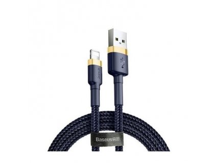 Apple iPhone 5, 6, 7, 8, X, 11, 12 Baseus Cafule 2,4A Lightning - USB kábel 1M (CALKLF-BV3), kék - arany