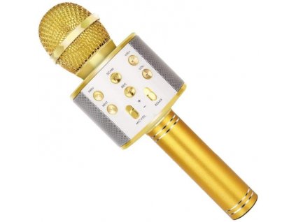Karaoke bluetooth hangszóró és mikrofon (WS-858), arany
