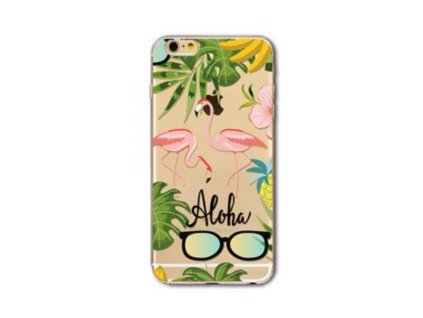 Apple iPhone 6, 6s Plus (5.5), mintás gumis hátlaptok, flamingó 07