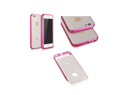 Samsung Galaxy A3 (2016), A310, alu keretes, tükrös, műanyag hátlaptok, pink
