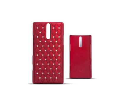 Samsung Galaxy S3, i9300, i93001, i9305, Diamond köves műanyag hátlaptok, bordó