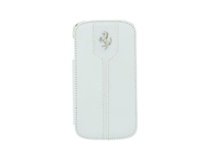 Samsung Galaxy S4, i9500, i9505, i9506, Ferrari MonteCarlo, oldalra nyíló flip tok, fehér