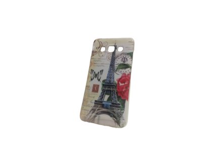 Samsung Galaxy S4, i9500, i9505, i9506, mintás gumis hátlaptok, Eiffel 02