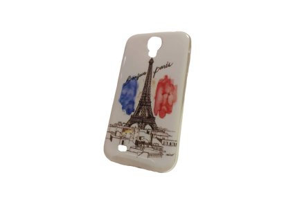 Samsung Galaxy S4, i9500, i9505, i9506, mintás gumis hátlaptok, Eiffel 03
