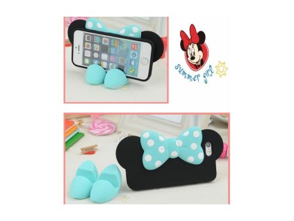 Samsung Galaxy S4, i9500, i9505, i9506, 3D-s Minnie Egeres puha szilikon hátlaptok, kék