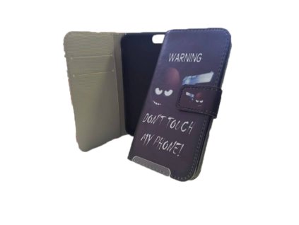 Samsung Galaxy S6, G920, mintás oldalra nyíló flip tok, dont touch