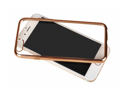 Apple iPhone X, XS, (5.8), átlátszó gumis hátlaptok, körbe arany