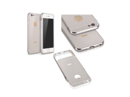 Samsung Galaxy S7, G930, alu keretes, tükrös, műanyag hátlaptok, ezüst