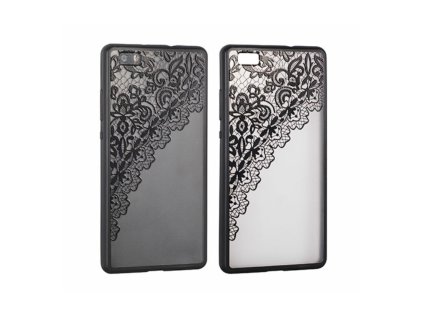 Samsung Galaxy S8, G950, Lace domború lenyomatos gumis hátlaptok, fekete 02