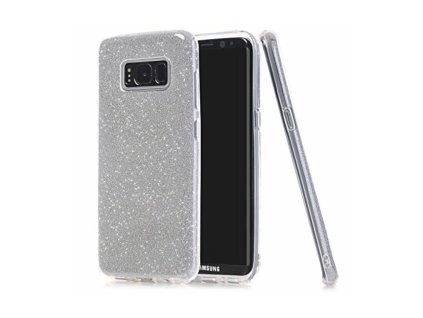 3in1 Glitter csillámos hátlaptok Samsung Galaxy A3 (2017), A320 típusú készülékre, ezüst