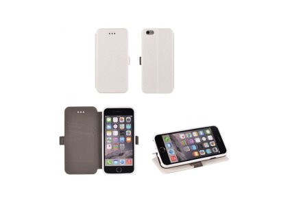 Book Pocket oldalra nyíló flip tok LG Stylus 2, K520 típusú készülékhez, fehér