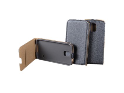 LG F70, D315, Pocket lefelé nyíló flip tok, grafit szürke