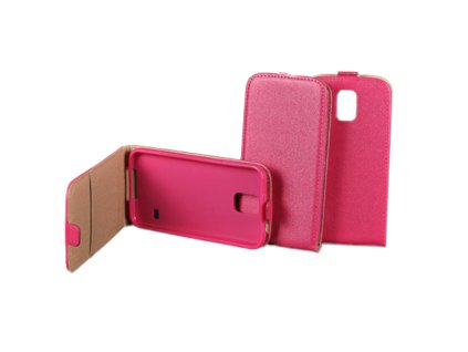 LG Fino, D290, Pocket lefelé nyíló flip tok, pink