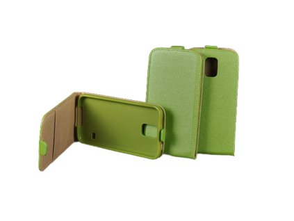 LG Joy, H220, Pocket lefelé nyíló flip tok, világos zöld