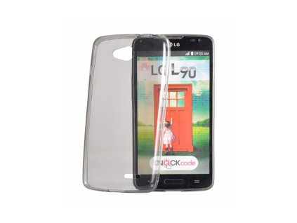 LG L90, D405, D415, Ultra Slim 0,3mm gumis hátlaptok, fekete