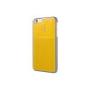 Apple iPhone 6, 6s (4.7), Ferraris műanyag hátlaptok igazi bőr bevonattal, ezüst színű logóval (FEGTBHCP6YEB), sárga